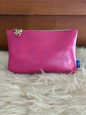 ipsy Glam Bag Hot Pink with Gemstone Heart Charm September 2025